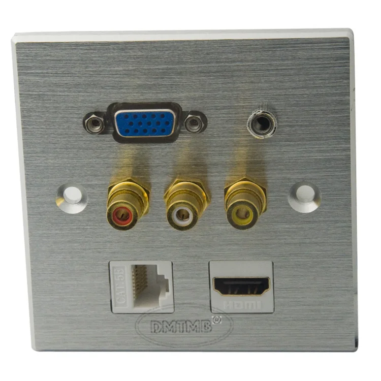 Алюминиевая настенная пластина HDMI с VGA аудио 3 5 мм 3RCA AV RJ45 и поддержкой DIY|hdmi wall