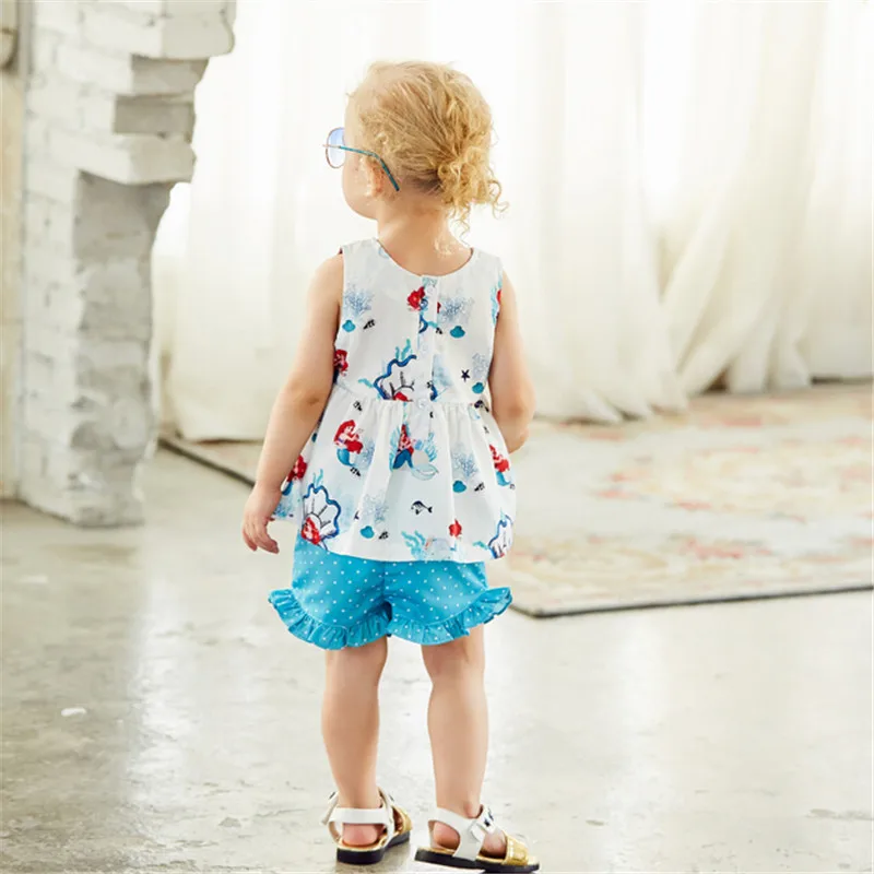 Emmababy От 0 до 4 лет Детские для маленьких девочек мультфильм русалка хлопок
