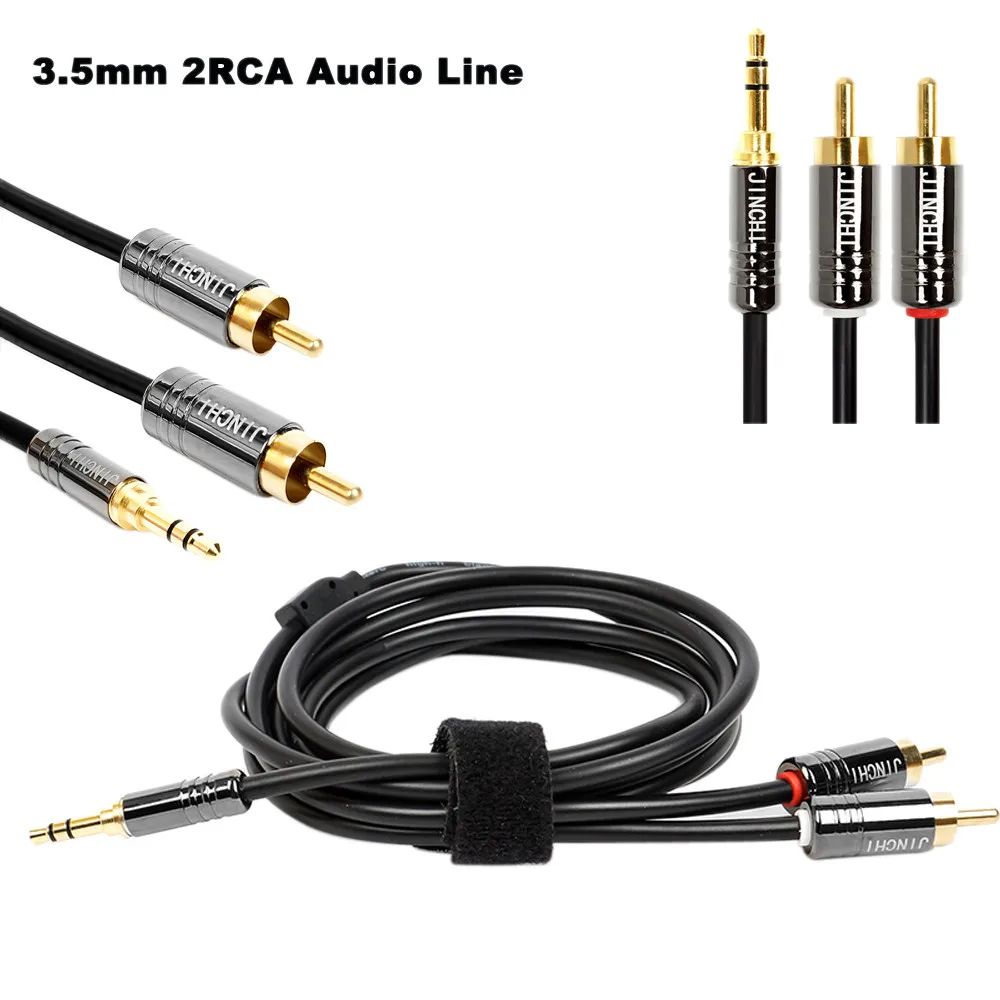 Аудиокабель 3 5 мм на 2RCA штекер двойной 2 RCA кабель стерео аудио разветвитель для ПК