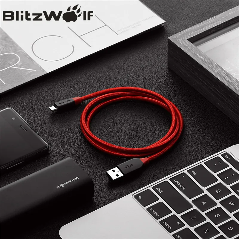 Blitzwolf Micro USB кабель Android для передачи данных мобильного телефона Кабели Быстрая