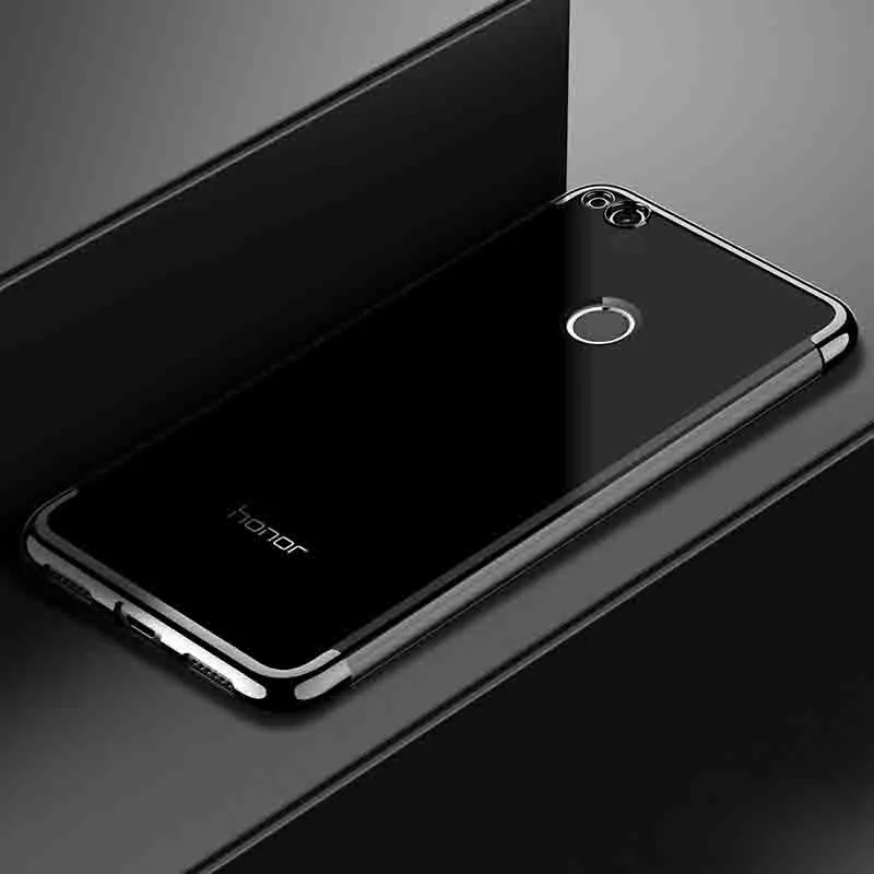 Case On Honor 8 Lite Cases Coque For Cover Plating Transparent Silicone Back TPU Soft Blue Black Red 5.2 Shockproof | Мобильные