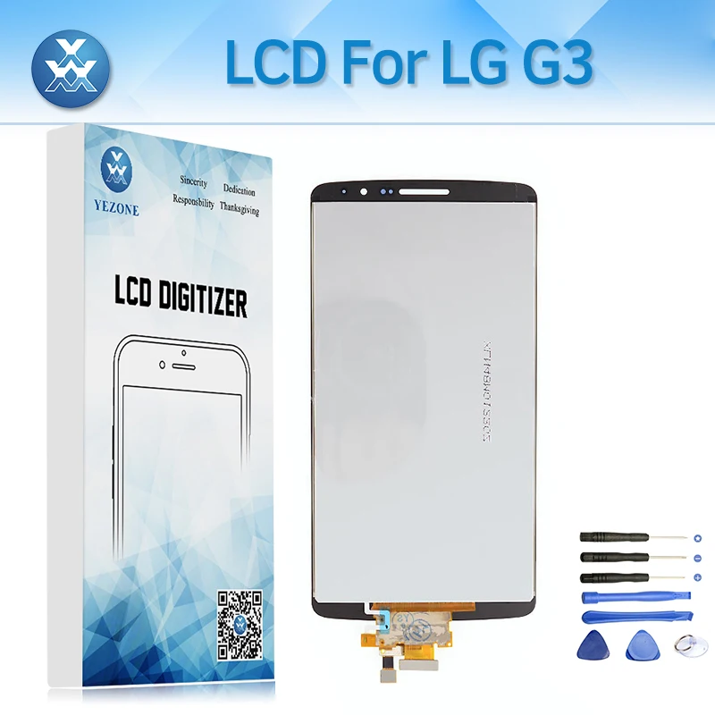 AAA LCD замены для LG G3 D850 D851 D855 ЖК Дисплей Сенсорный экран планшета Ассамблеи Pantalla