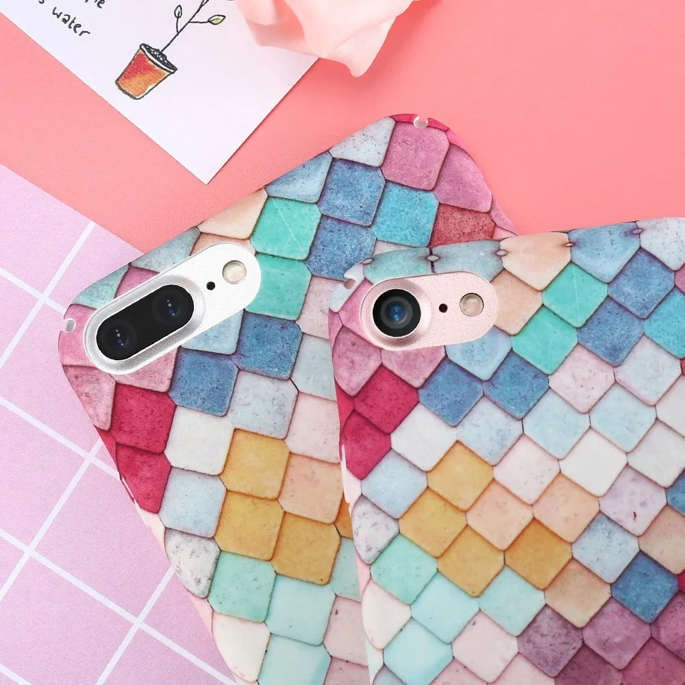 KISSCASE 3D Relief Patterned Case For iPhone 5S 5 SE X Xr Xs Max Luminous Lattice Cases 6s 6 Plus 7 8 Capinha |