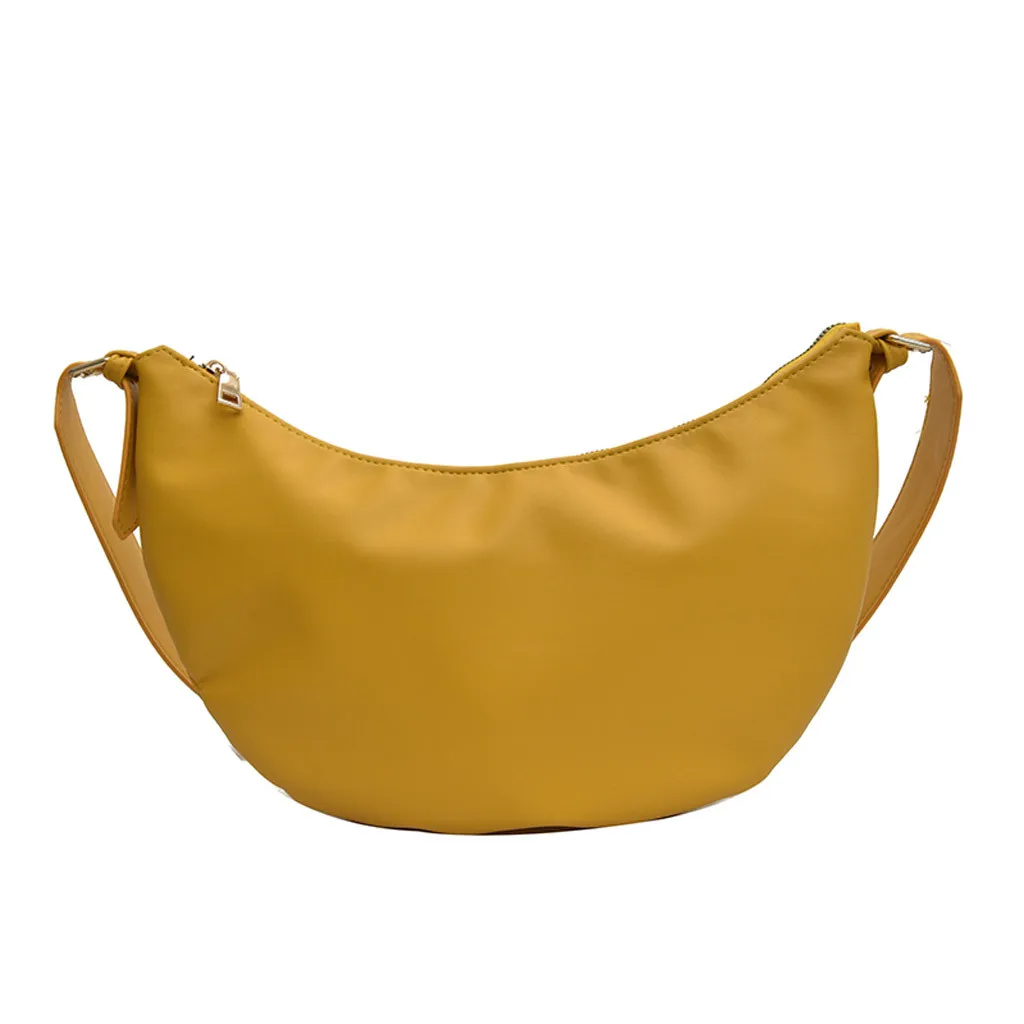 Yellow Aelicy модная женская плотная большой вместимости Дамская Сумочка Хобо в форме pu кожа шикарная сумка через плечо Bolso Bandolera De Cuero Новинка - Цвет: Yellow