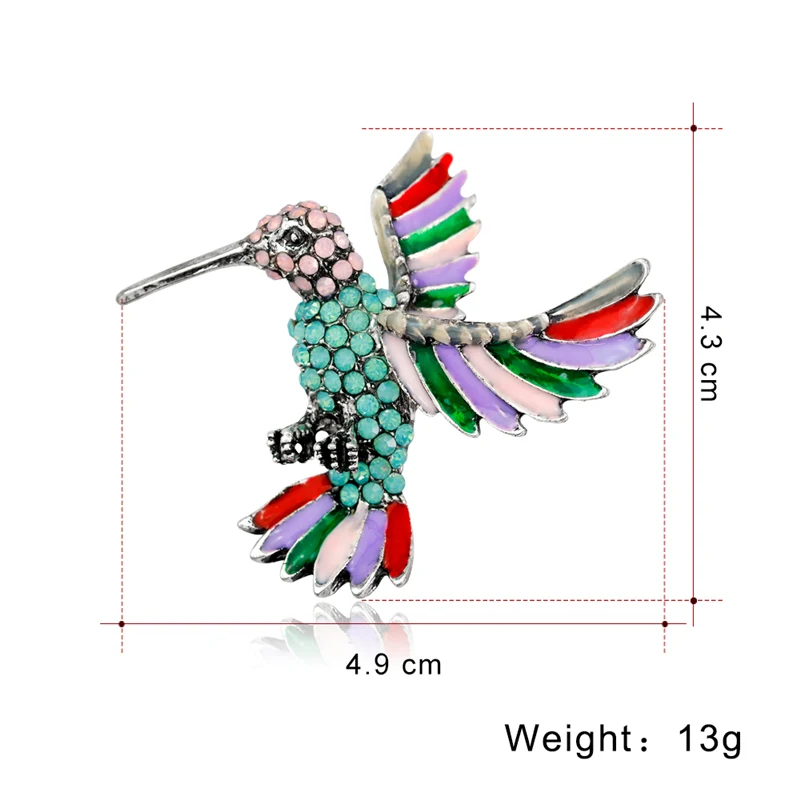 Эмаль дятел булавки и броши для женщин Птица Животное Брошь украшения со