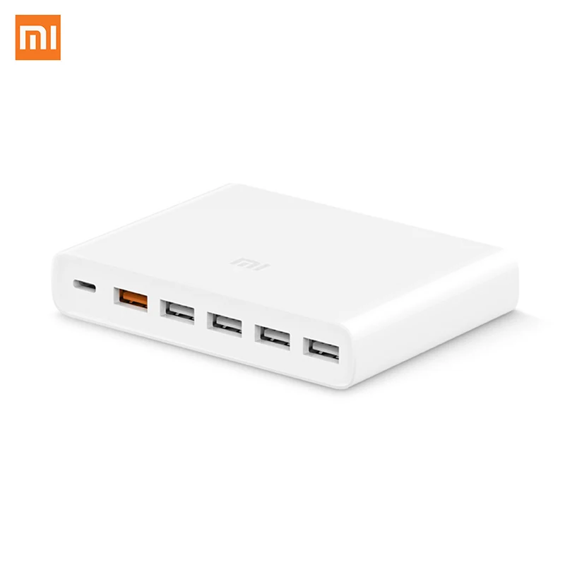 Оригинальное быстрое зарядное устройство Xiaomi QC3.0 110 240 В 60 Вт 5 USB портов 1 Type C