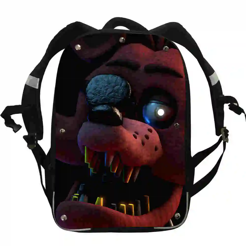 FNAF аниме-рюкзаки животные волк галактика UT Фредди сумки Чика; Фокси мальчиков девочек подростков школьные сумки Mochila коробка ланч Карандаш Чехол - Цвет: O