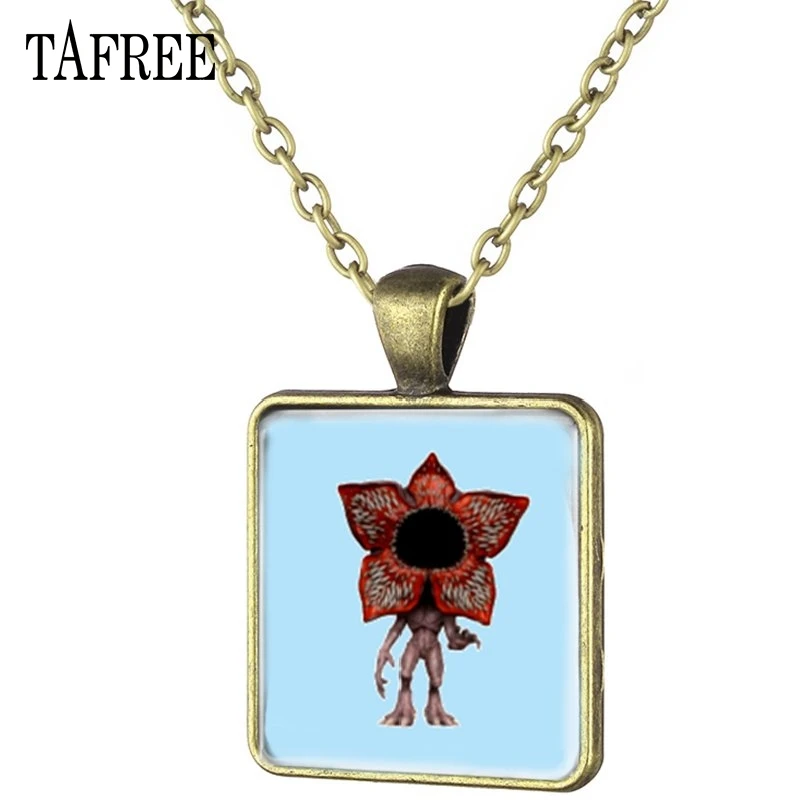 TAFREE, простое квадратное ожерелье с подвеской, художественное изображение, стеклянный кабошон, купольное ожерелье, американские странные вещи для Мужчин, Ювелирные изделия QF139 - Окраска металла: QF157