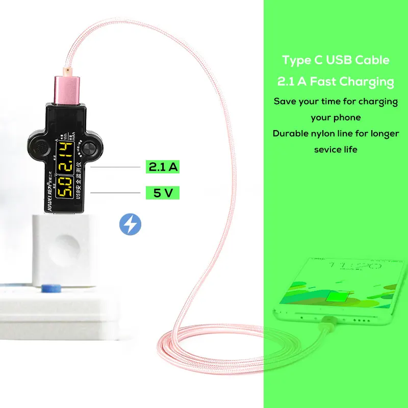 Кабель зарядный SUPTEC USB Type C 2/3 м для Samsung S9/S8/Note 9/2A Huawei/Xiaomi Mi 8/Oneplus 6T/6|Кабели мобильных
