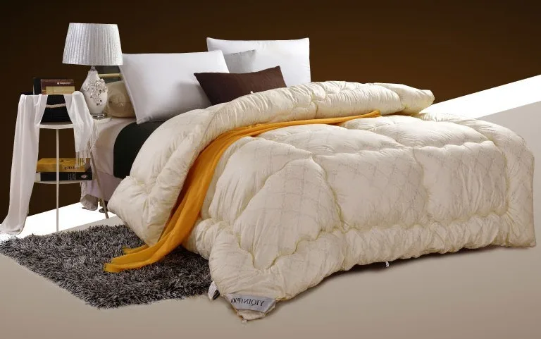 Роскошные шелковые одеяла 100% хлопок ткань/зима одеяло/постельное