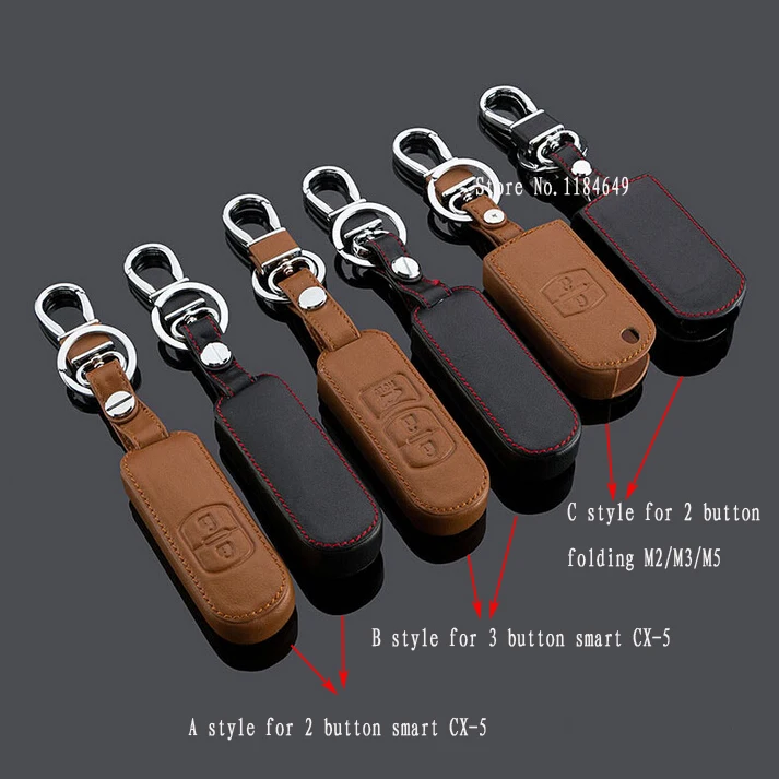 Складной чехол для автомобильного ключа на 2 / 3 кнопки кожаные автомобильные