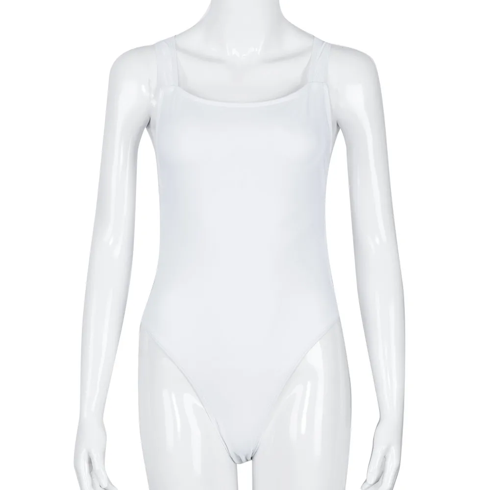 Женский черно белый купальный костюм 2018 женский цельный плюс размер XL летний