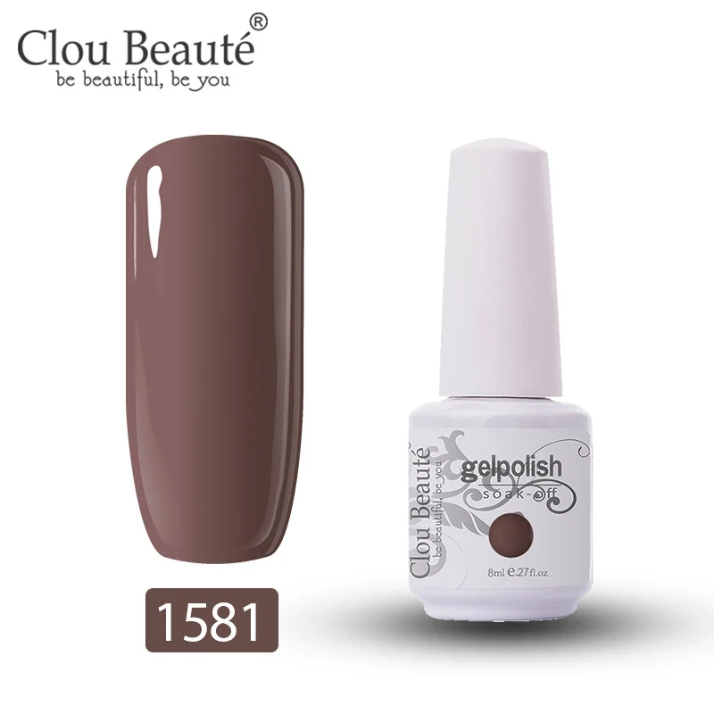 1581 Clou Beaute Гель-лак 85 цветов набор гель-лаков для ногтей маникюрный цветной гель-краска УФ-гель для ногтей замачиваемый светодиодный лак для ногтей 8 мл - Цвет: 1581
