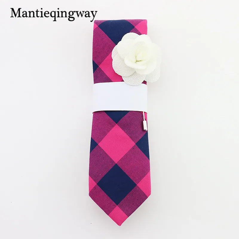 Mantieqingway 6 см модные галстуки, тонкие галстуки, черные узкие галстуки, хлопковые галстуки для мужчин, свадебные деловые полосатые и клетчатые галстуки-бабочки - Цвет: 004