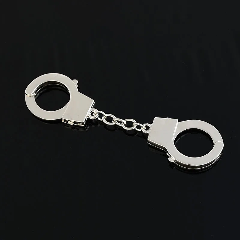 Брелок наручники серебряного цвета 1 шт. мини-брелок для ключей самостоятельного