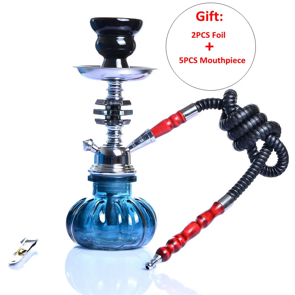 Маленький кальян трубка для кальяна набор Chicha Nargile со шлангом чаша Щипцы поддон для угля Narguile аксессуары для наружного путешествия подарок