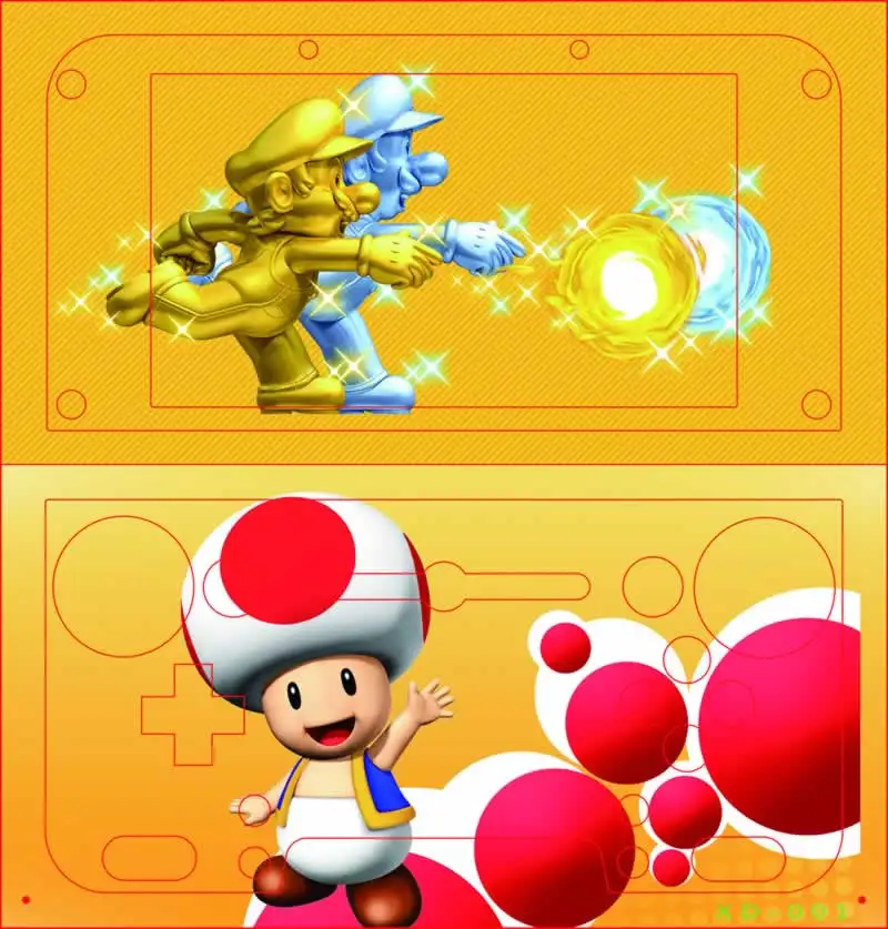 Марио Супер Звезда Передняя и Задняя Наклейка Стикера Кожи Для GPD XD (no модели XD-001) |