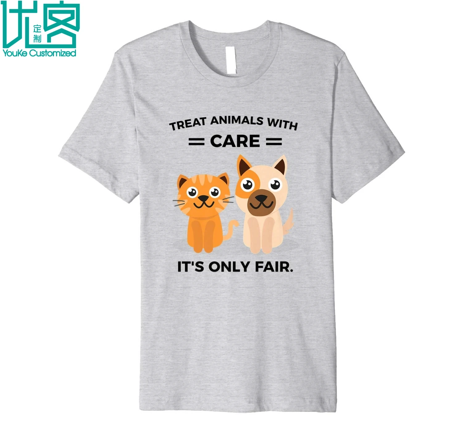 Мужская футболка с коротким рукавом Treat Animals With Care It S Only Fair лето 2019 | одежда