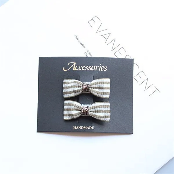hair clip set 3 10 компл./лот Модный милый детский зажим для волос в мелкую клетку с бантом Классическая блестящая однотонная резинка для волос с бантом Шпилька для девочек аксессуары для волос - Цвет: hair clip set 3