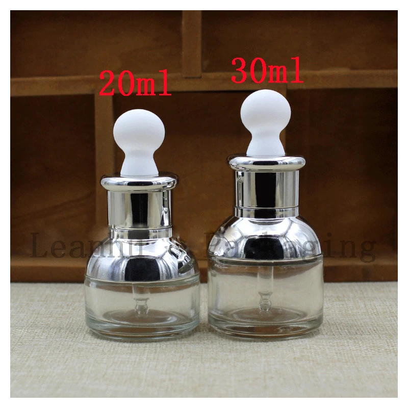 Clear Glass Essence oil Bottle, DIY Skincare Packing Dropper Bottle, Empty Cosmetics Packaging Container, Personal Care