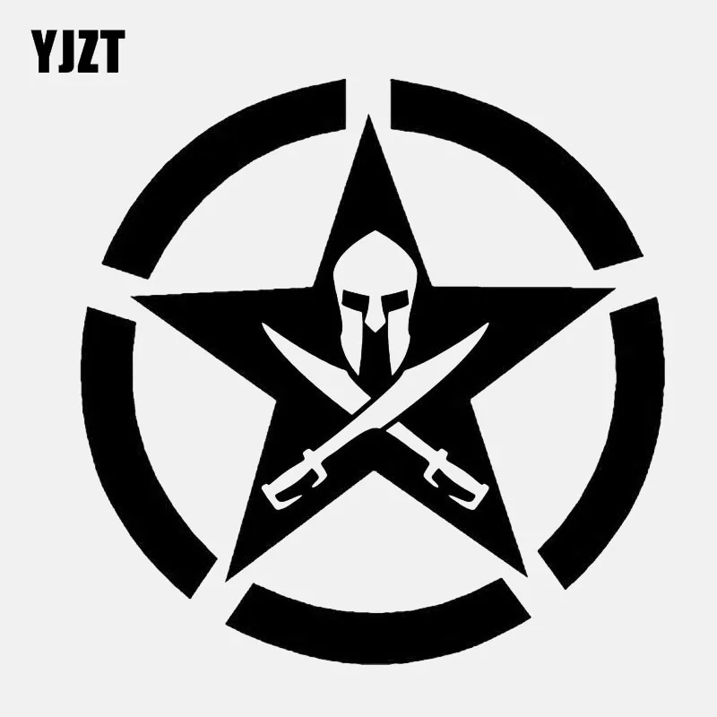 YJZT 13 9 см * Molon Labe Warrior со звездой Виниловая наклейка автомобильная