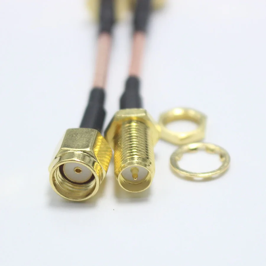 1 шт. RP SMA Штекерный к Гнездовой разъем RF коаксиальный булочка обжимной RG316 Coax