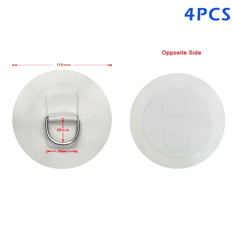 4 шт из нержавеющей стали D Ring Pad/патч для ПВХ надувной лодки плот шлюпки байдарки