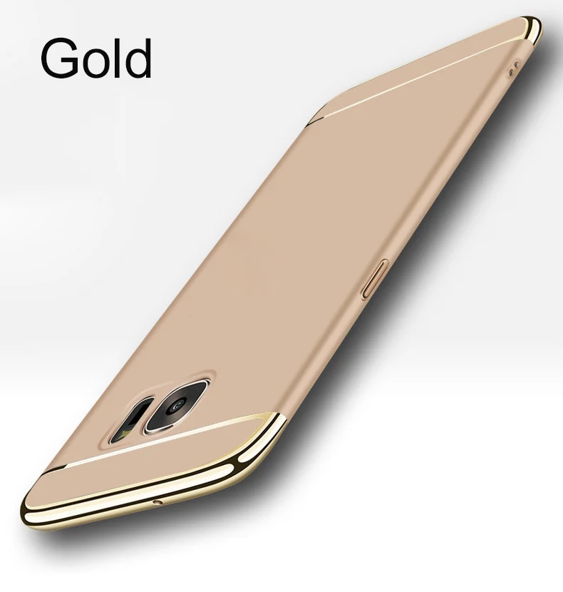 Роскошные S7 случае S7 Edge чехол Msvii для samsung Galaxy S7 S7 край ультра тонкий жесткий PC 360 полный назад крышка защитная оболочка S8 плюс - Цвет: Золотой