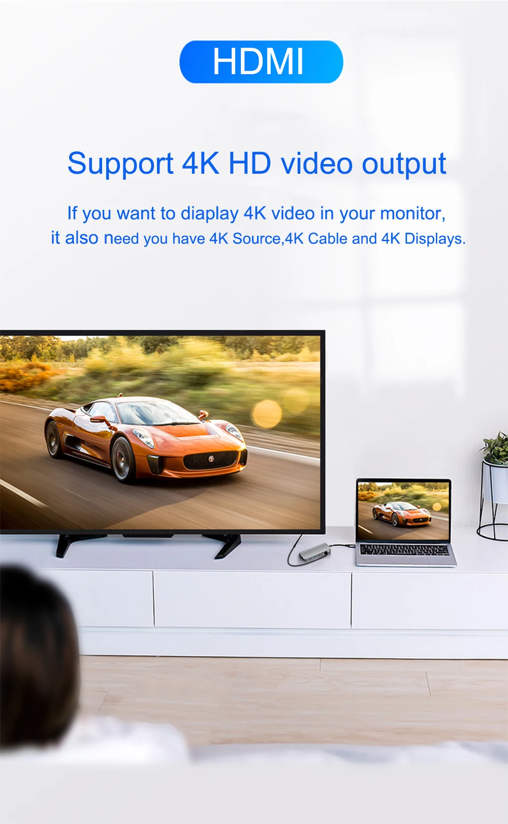 8 в 1 type C концентратор USB-C-HDMI RJ45 Gigabit 3,5 мм аудио SD TF кардридер USB3.0 PD зарядный USB-C Кабель-адаптер для ноутбука Mac