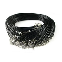 wholesale diy black leather chain choker necklace women handmade faux leather cord rope necklace for jewelry making accessories