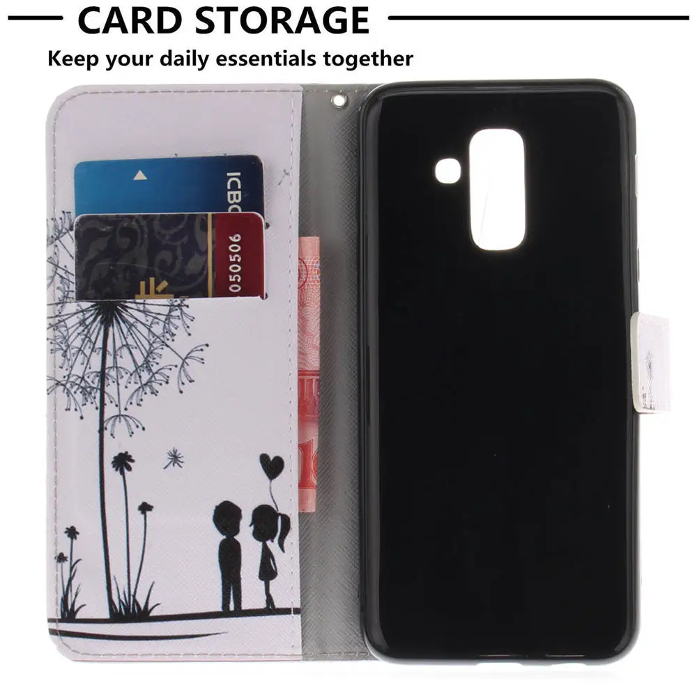 Откидные чехлы-книжки на A6Plus SM-A605FN/DS PU Кожаные чехлы для Samsung Galaxy A6 Plus 2018 A605G/DS