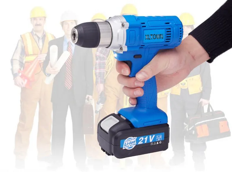 Аккумуляторная дрель Xltown 21vStrong torque Электрическая отвертка высокой емкости с