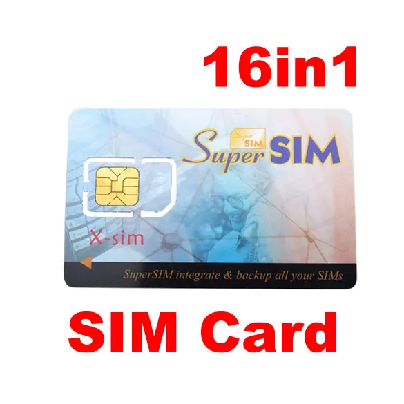 16 в 1 Макс Сотовый Телефон SIM Магия Супер Карта Резервного ДУ-fly |