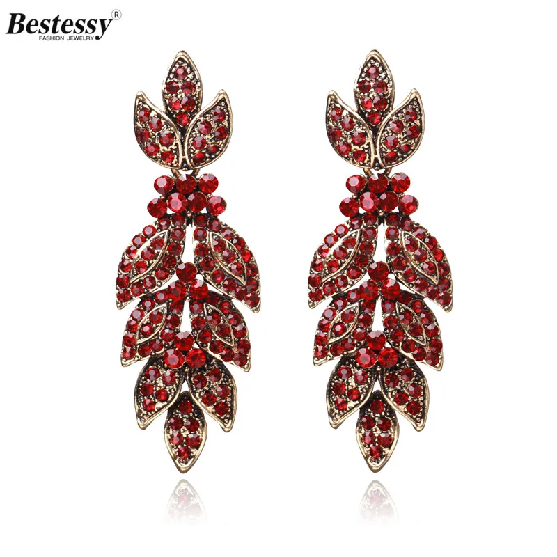 Роскошные серьги Bestessy Стразы с кристаллами длинные серьги-капли большие