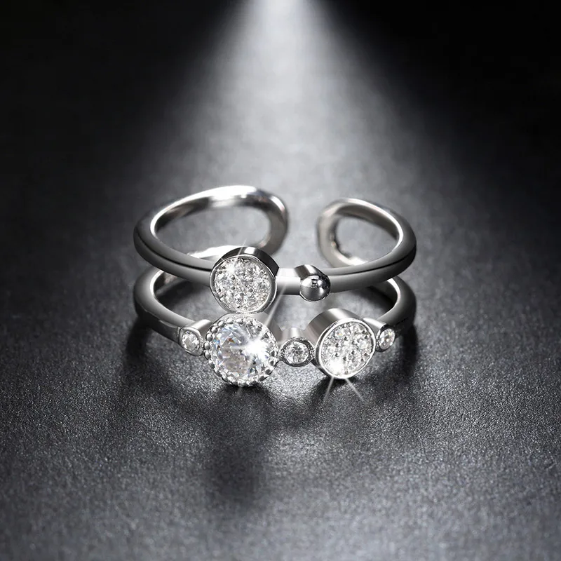 ORSA JEWELS, уникальный свадебный набор, 925 пробы, серебро, изменяемый размер, классические кольца, модный браслет, предложить кольца для женщин SR20