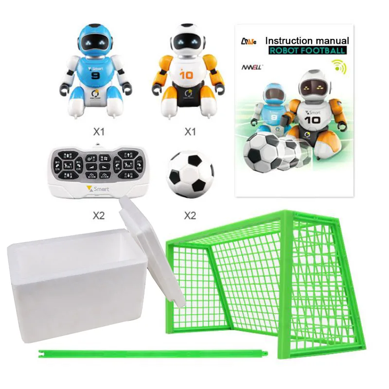Sets Foam Box Радиоуправляемый робот кавайный мультяшный умный игровой футбол роботизированное дистанционное управление Электрический пение танцы футбол против роботов Игрушки - Цвет: Sets Foam Box