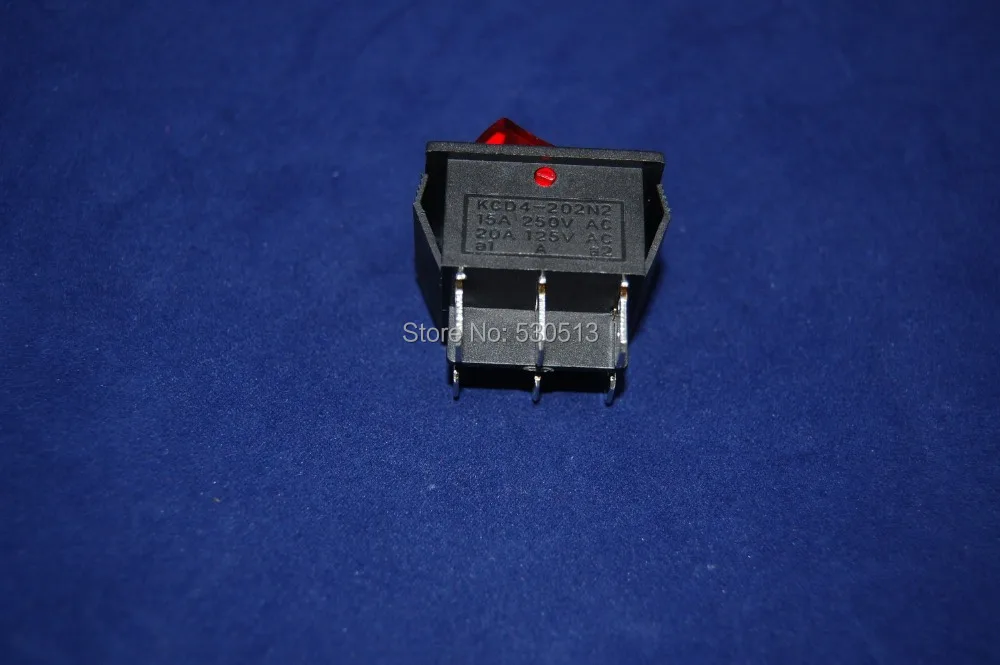 Лот из 5 шт. красный световой 2 позиционный клавишный переключатель 6 Pin 12V AC/DC лодки