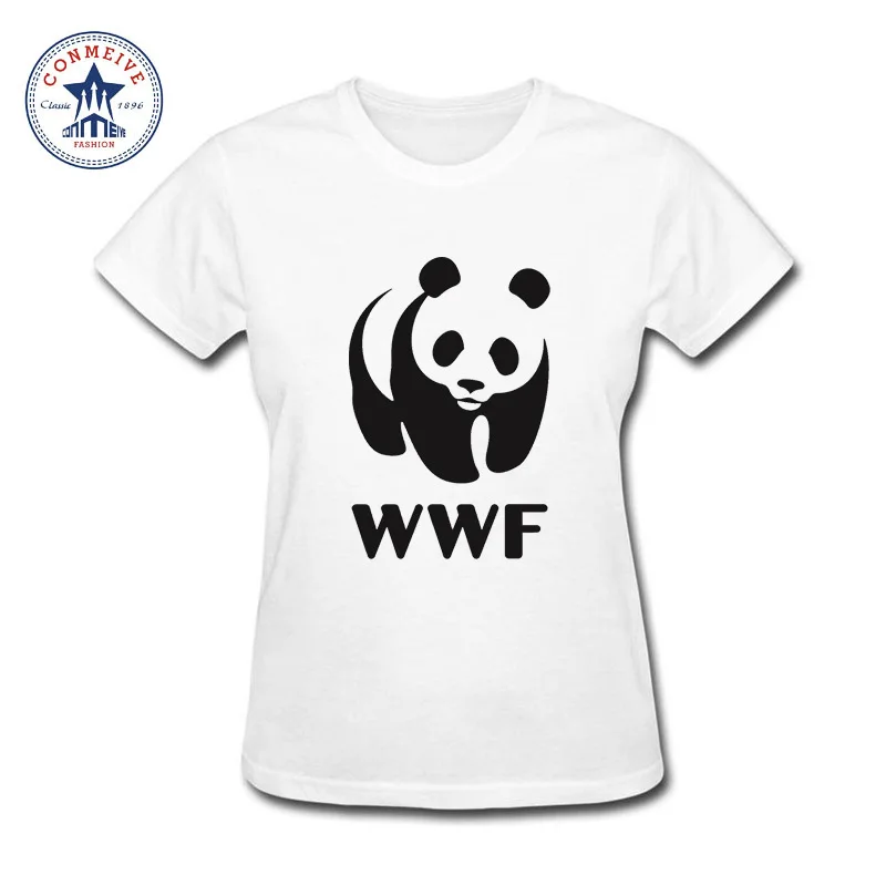 Лучший подарок для друга wwf забавные лица панда забавная хлопковая футболка