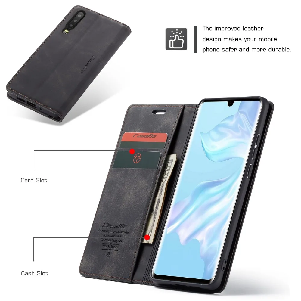 Кожаный чехол для Fundas huawei P30 чехол для Coque huawei P30 Pro роскошный винтажный магнит книжка Флип Бумажник чехол для мобильного телефона сумка
