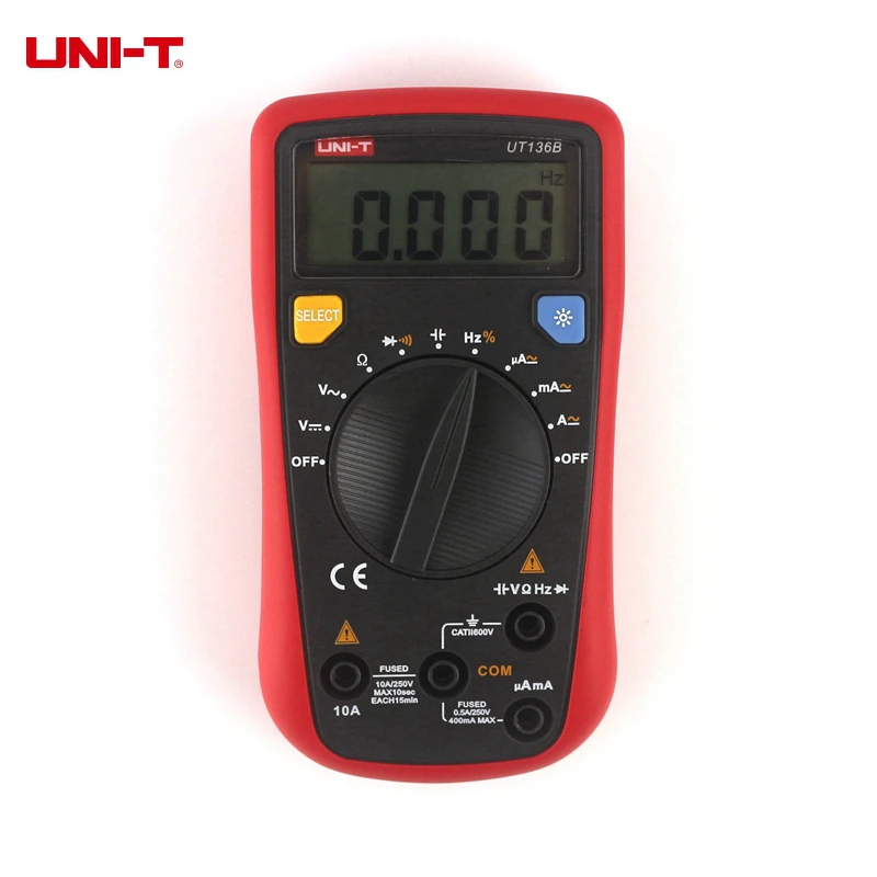 UNI-T UT136B Мини Портативный цифровой мультиметр AC/DC Вольт Amp Cap Herz. Диагностический
