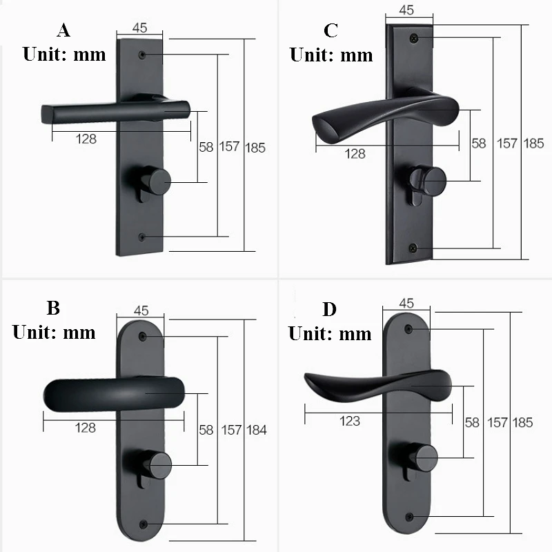 Замок дверной алюминиевый для спальни 35 45 мм с подшипником|Дверные замки| |