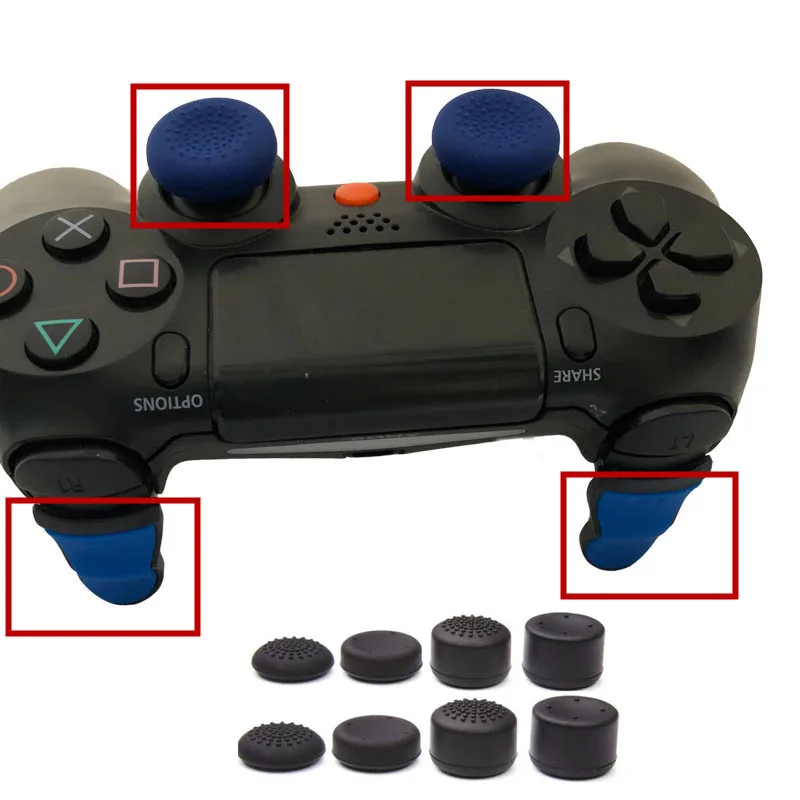 Резиновый удлинитель кнопок триггера L2 R2 Pro для PS4 Slim контроллер геймпада с 10