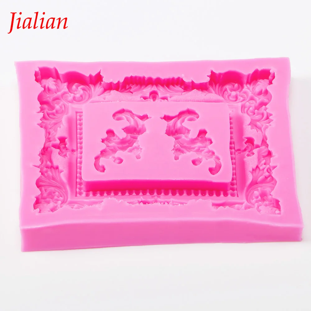 Jialian 3D большая Ретро зеркальная рама Шоколадные инструменты для украшения торта