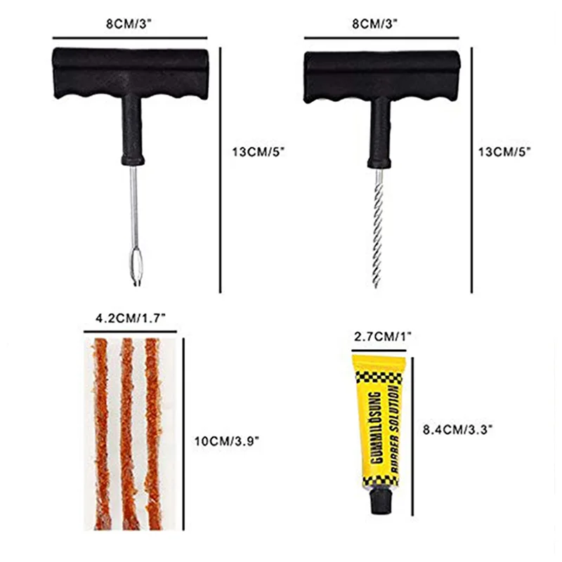 Делюкс плоские шины запасные штекеры патч Набор инструментов для автомобиля