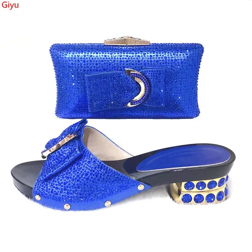 Doershow/Лидер продаж женская обувь и сумка в комплекте украшенные золотыми туфлями