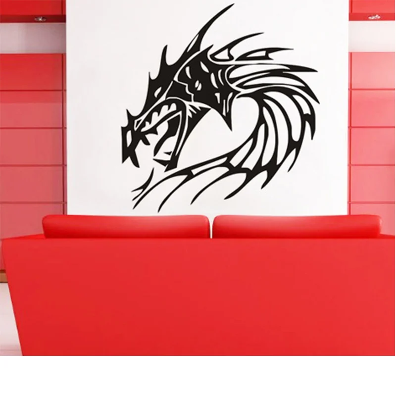 Наклейка на стену с изображением дракона | Дом и сад