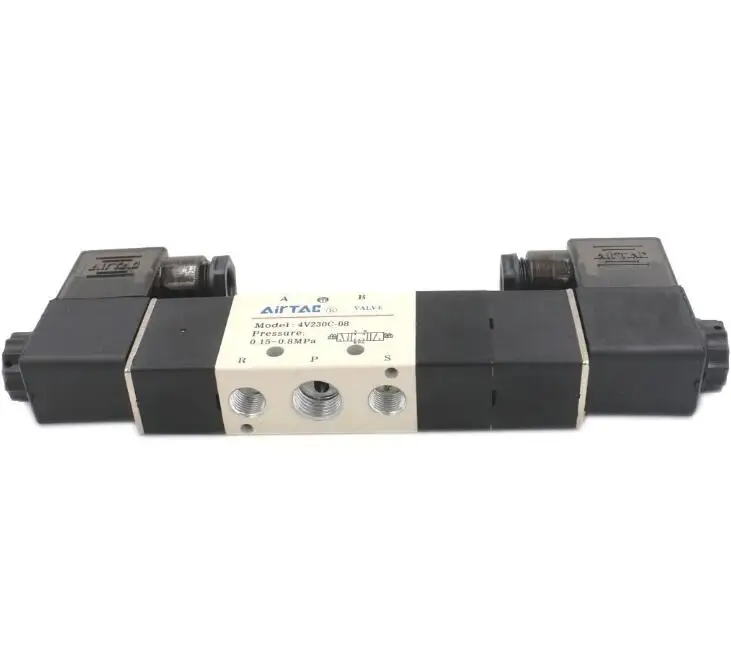 1pcs 1/4'' Ports 4V230C-08 DC 12V 24V AC 110V 220V 3 Position 5 Way Air Solenoid Valve | Обустройство дома