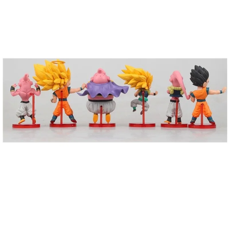 8-10CM Dragon Ball Son Goku 6 pcs/set Toy PVC Anime Figure Saiyan Model Figures Doll Decoration Kids Gift Z86 | Игрушки и хобби
