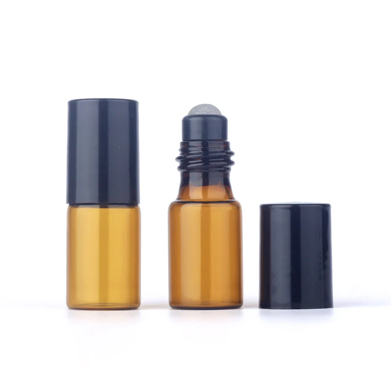 3ml GLASS ball 100 шт./лот, 3 мл, мини-Бутылочки для эфирного масла, многоразовая роликовая бутылка, коричневая стеклянная бутылка, пустая парфюмерная бутылка - Цвет: 3ml GLASS ball