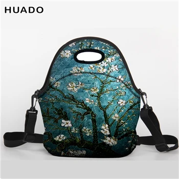 lunch bag Портативная неопреновая сумка для обеда HUADO, Термосумки для еды и пикника для детей и женщин, сумка для хранения ланчбокса - Цвет: lunch bag
